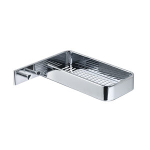 Estante Rectangular Corto Il Giglio Cromo Brillo en Accesorios de Baño Naon