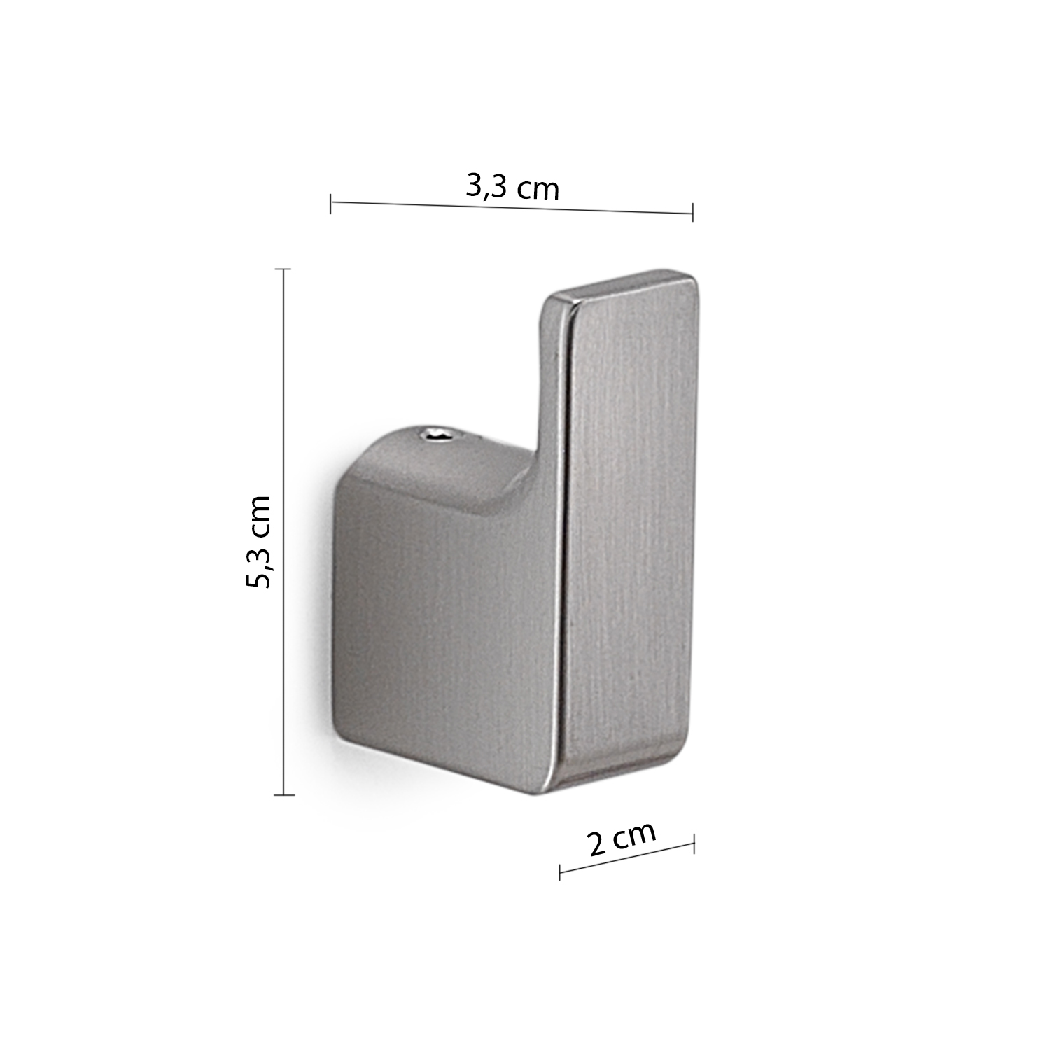 Percha Pirenei Acero Cepillado en Accesorios de Baño Naon Medidas