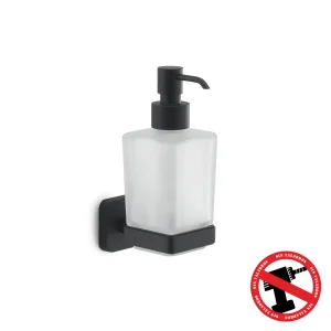 Dosificador Pared Tonga Negro Mate en Accesorios de Baño Naon