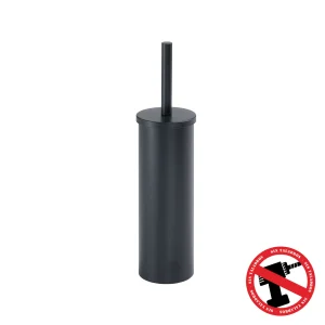 Escobillero Suelo Tonga Negro Mate en Accesorios de Baño Naon