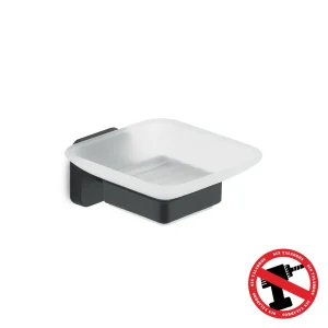 Jabonera Pared Tonga Negro Mate en Accesorios de Baño Naon