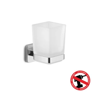 Portacepillos Pared Tonga Cromo Brillo en Accesorios de Baño Naon