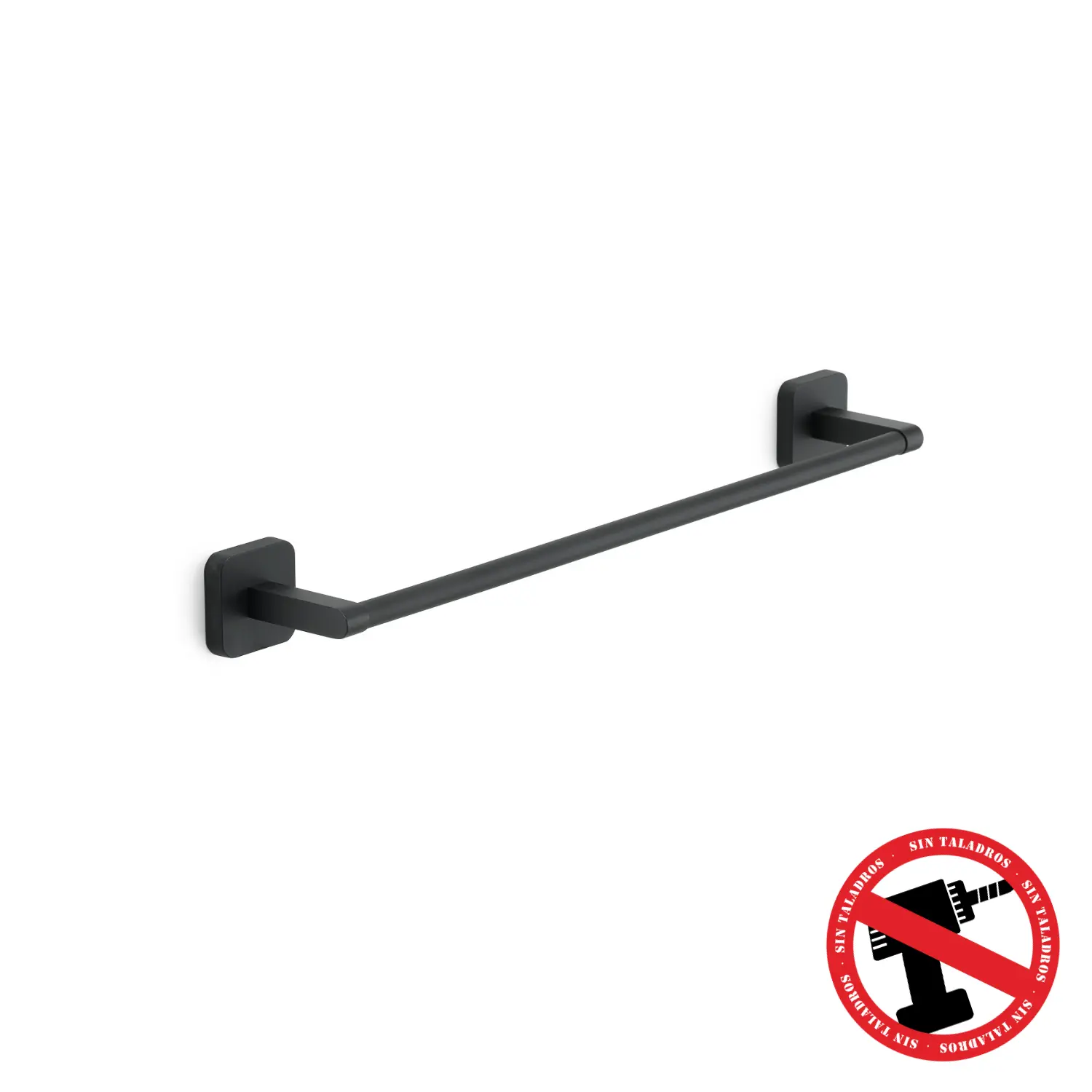 Toallero Barra Mediano Tonga Negro Mate en Accesorios de Baño Naon