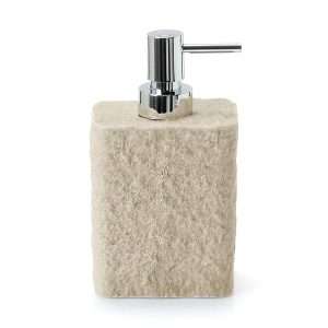 Dispensador de jabón efecto piedra Aries Beige en accesoriosdebanonaon.es