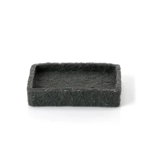 Jabonera efecto piedra Aries Antracita 1 accesoriosdebanonaon.es