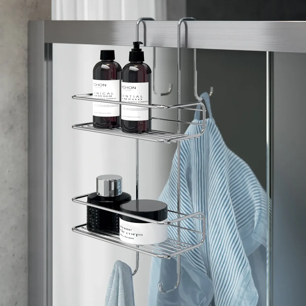 Ambiente Estantería de Ducha Doble Tito Cromo en accesoriosdebanonaon.es